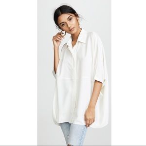 Hatch Ivory White Maternity Buttondown Shirt One Size NWOT